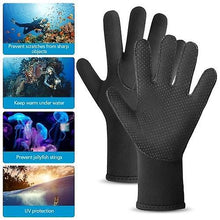 Lade das Bild in den Galerie-Viewer, Diving Snorkeling Equipment Sets Neoprene Diving Gloves Five Finger Wetsuit Gloves for Men and Women
