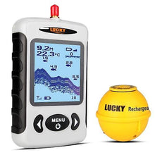 Lade das Bild in den Galerie-Viewer, Fish Finders LUCKY Portable Professional Sounder Wireless Sonar Fish Finder Fishing Probe Detector Fishfinder with Dot Matrix
