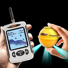 Lade das Bild in den Galerie-Viewer, Fish Finders LUCKY Portable Professional Sounder Wireless Sonar Fish Finder Fishing Probe Detector Fishfinder with Dot Matrix
