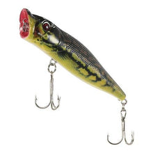 Lade das Bild in den Galerie-Viewer, Fishing Baits Lures 4PCS Floating Popper Fishing Lures 12g 95mm Artificial Hard Bait Set Wobbler Bait with #6 Hooks
