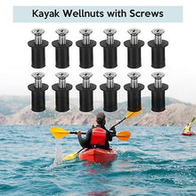 Lade das Bild in den Galerie-Viewer, Kayak Accessories 12 Set Well Nuts with Stainless Steel Screws for Kayak Canoe Boat Marine Hardware Fasteners
