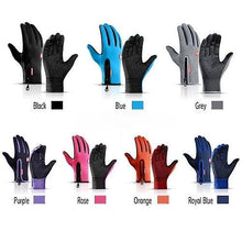Lade das Bild in den Galerie-Viewer, Bicycle Bike Gloves Cycling Gloves Touchscreen Waterproof Fleece Thermal Sports Gloves for Hiking Skiing
