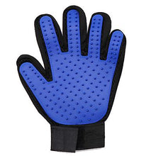 Lade das Bild in den Galerie-Viewer, 2Pcs left blue Dog Grooming Glove Mitt Pet Dog Cat Massage Groom Stripping Hair Remover Brush AZ14901

