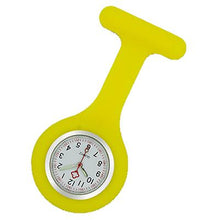 Lade das Bild in den Galerie-Viewer, 2Pcs yellow Nurse Watch Patterned Silicone Nurse Brooch Tunic Fob Watch AZ20063
