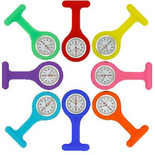 Load image into Gallery viewer, 2Pcs black Nurse Watch Patterned Silicone Nurse Brooch Tunic Fob Watch AZ20048
