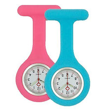 Lade das Bild in den Galerie-Viewer, 2Pcs purple Nurse Watch Patterned Silicone Nurse Brooch Tunic Fob Watch AZ20059
