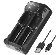 Lade das Bild in den Galerie-Viewer, 18650 lithium battery charger, 5V2A dual-slot battery charger AZ15906
