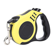 Load image into Gallery viewer, 3m yellow Retractable Dog Lead Tape Walk Extendable Leash 3M 5M Pet Training Heavy Duty AZ21240
