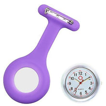 Lade das Bild in den Galerie-Viewer, 2Pcs orange Nurse Watch Patterned Silicone Nurse Brooch Tunic Fob Watch AZ20057
