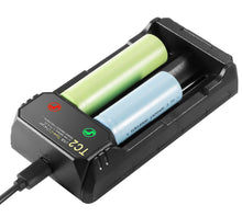 Lade das Bild in den Galerie-Viewer, 18650 lithium battery charger, 5V2A dual-slot battery charger AZ15906
