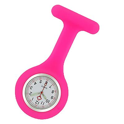 2Pcs rose red Nurse Watch Patterned Silicone Nurse Brooch Tunic Fob Watch AZ20061