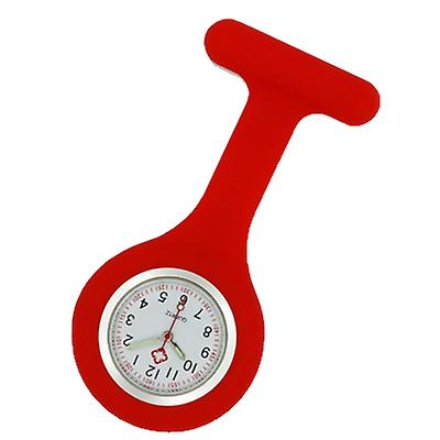 2Pcs red Nurse Watch Patterned Silicone Nurse Brooch Tunic Fob Watch AZ20060