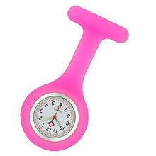 Lade das Bild in den Galerie-Viewer, 2Pcs light rose red Nurse Watch Patterned Silicone Nurse Brooch Tunic Fob Watch AZ20055
