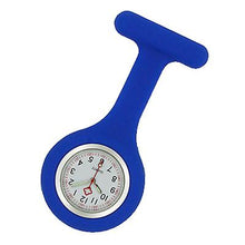 Load image into Gallery viewer, 2Pcs dark blue Nurse Watch Patterned Silicone Nurse Brooch Tunic Fob Watch AZ20051
