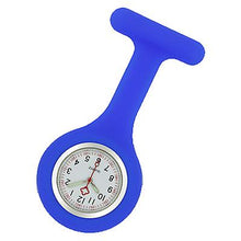 Load image into Gallery viewer, 2Pcs blue Nurse Watch Patterned Silicone Nurse Brooch Tunic Fob Watch AZ20049
