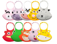 Lade das Bild in den Galerie-Viewer, 1# Silicone baby bib, children&#39;s Reusable feeding bib AZ10009

