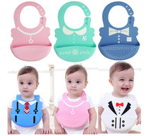 Load image into Gallery viewer, 3# Silicone baby bib, children&#39;s Reusable feeding bib AZ10013
