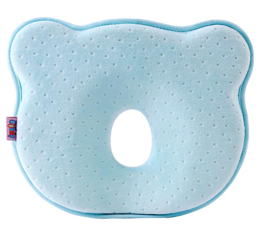 23cm*26cm*3cm blue Memory foam baby head correction pillow,Anti-flat head pillow for 1-10 months baby AZ22272