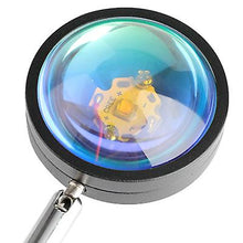 Lade das Bild in den Galerie-Viewer, 2# USB rechargeable desk lamp, rainbow projection background atmosphere light AZ10021
