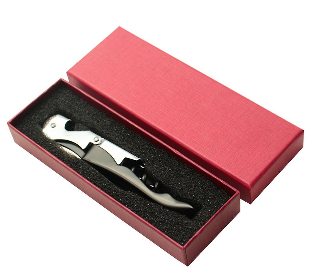 1pcs/set red Wine Opener Bottle Screw Gift Set Christmas Gift Stocking Filler Box Fathers Day AZ19172