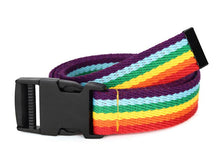 Load image into Gallery viewer, 2Pcs 2# Seven colors rainbow canvas woven belt, polyester striped striped ties AZ14685

