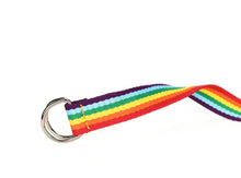 Load image into Gallery viewer, 2Pcs 1# Seven colors rainbow canvas woven belt, polyester striped striped ties AZ14684
