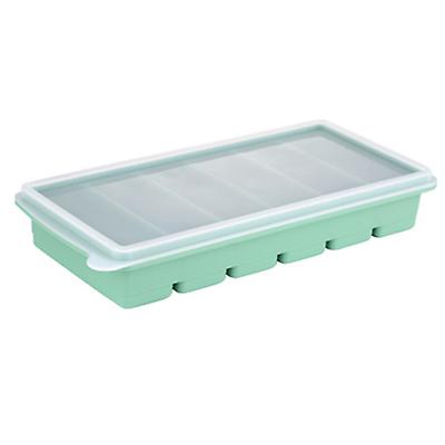 24*11.5*4cm green 6-hole silicone ice mold, sealed food preservation box with lid AZ22435