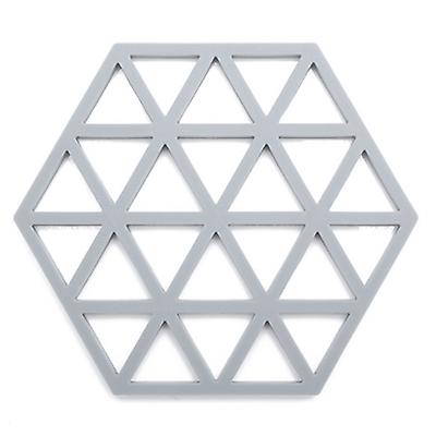 2pcs gray silicone heat insulation pad, hollow anti-scalding non-slip coaster AZ17000