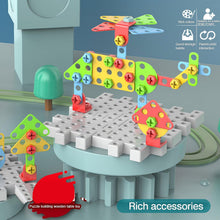Lade das Bild in den Galerie-Viewer, Wooden blocks kids drill screw nut disassembly assembly children drill 3d puzzle toys for boy|stacking blocks
