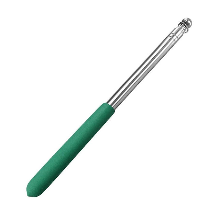 2Pcs green 1.2m retractable guide flagpole, stainless steel teaching pointer AZ10308