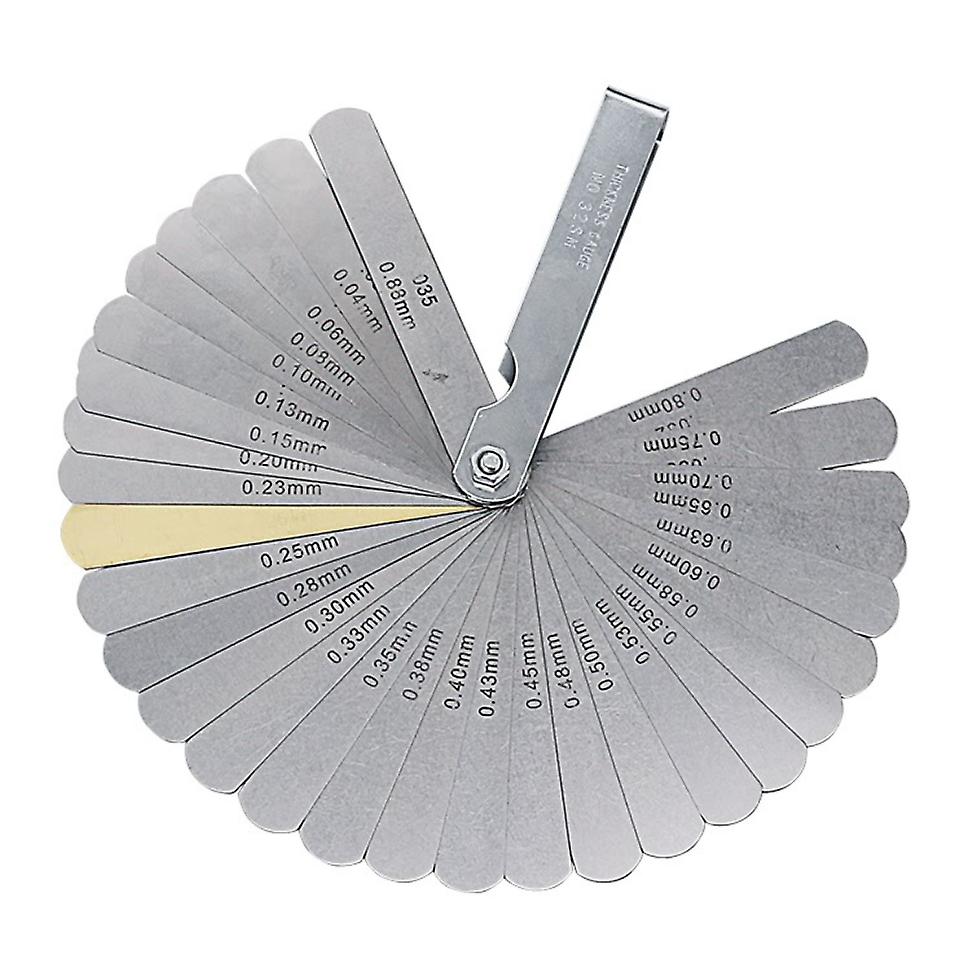 32 pcs rangefinder feeler gauge valve teaching feeler gauge, 0.04-0.88 mm gap AZ16893