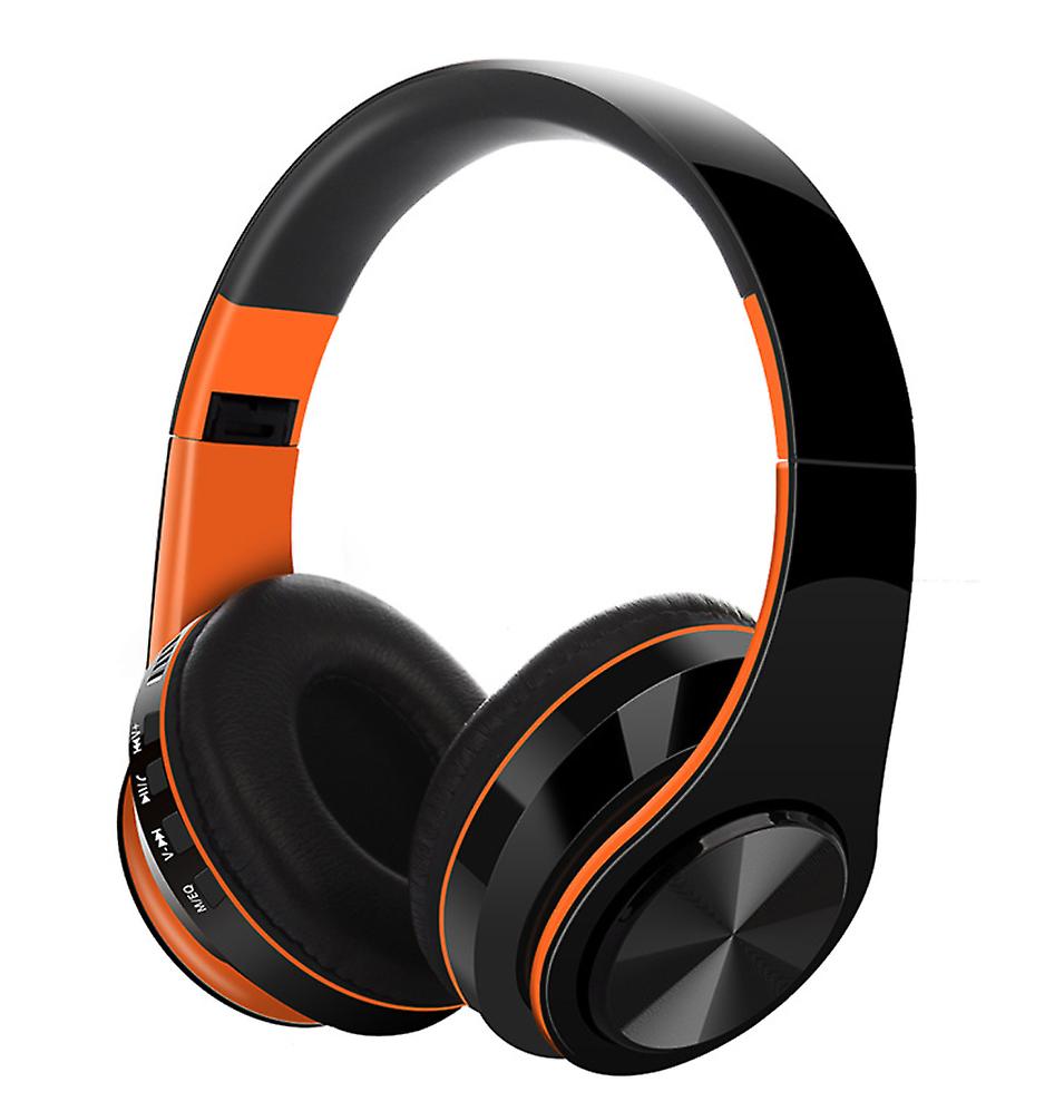 orange Foldable headset wireless bluetooth headset with mic AZ22786