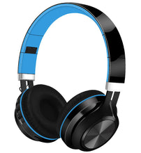 Lade das Bild in den Galerie-Viewer, blue Head-mounted wireless bluetooth headset, foldable and retractable noise-cancelling HiFi headset AZ20358
