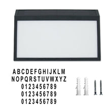 Lade das Bild in den Galerie-Viewer, 2# Solar digital house number light, waterproof wall-mounted LED address indicator AZ22020
