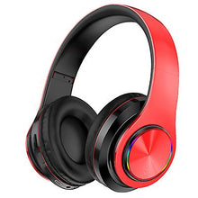 Lade das Bild in den Galerie-Viewer, red Head-mounted wireless bluetooth headset, foldable card sports headphones AZ18107
