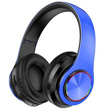 Lade das Bild in den Galerie-Viewer, blue Head-mounted wireless bluetooth headset, foldable card sports headphones AZ18106
