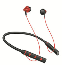 Lade das Bild in den Galerie-Viewer, black Wireless Bluetooth 5.0 neck-mounted earphones, sports metal magnetic headsets AZ16975
