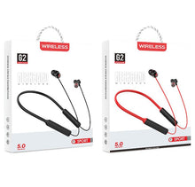 Lade das Bild in den Galerie-Viewer, red Neck-mounted sports Bluetooth headset, neck wireless in-ear running earsets AZ17169
