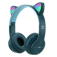 Lade das Bild in den Galerie-Viewer, pink Cartoon cat ears RGB luminous bluetooth headset, foldable AZ18098
