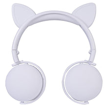 Lade das Bild in den Galerie-Viewer, pink Head-mounted cartoon cat ear wireless headset, foldable bluetooth sports headphones AZ19511

