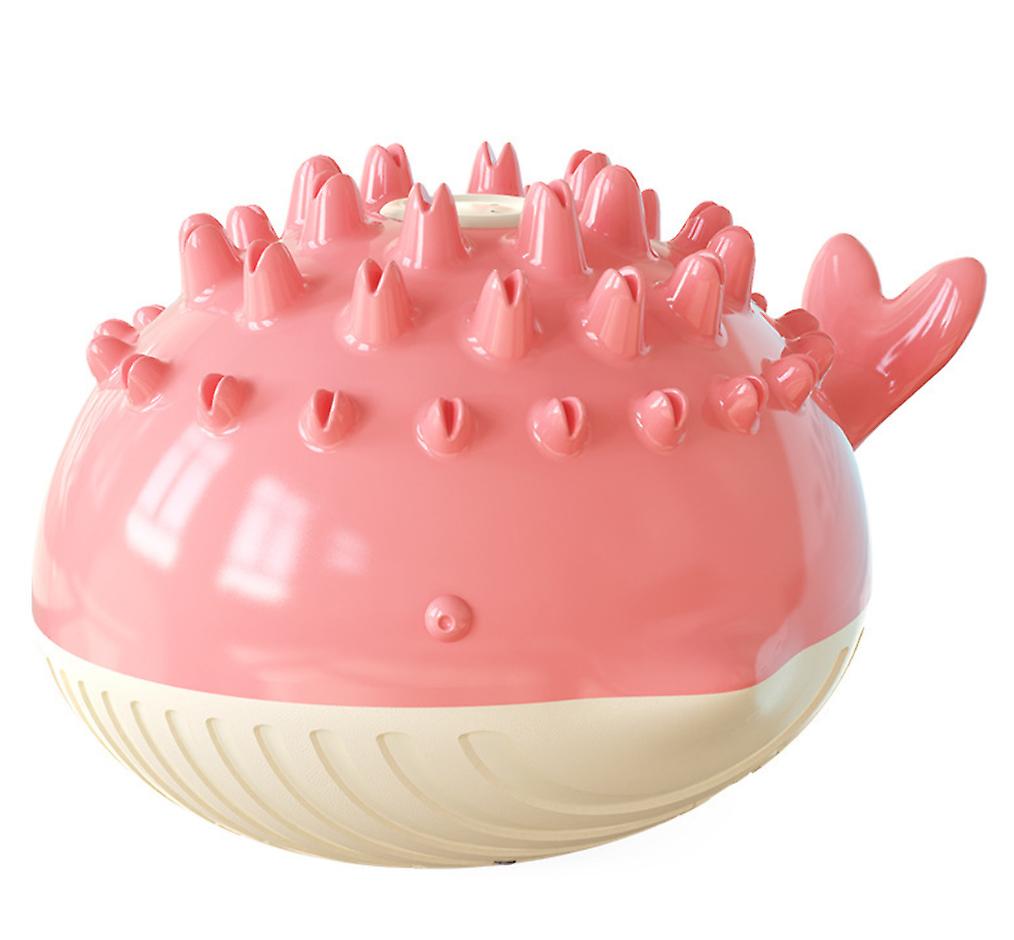 pink Pet Dog Bath Toy Electric Water Spray Induction Sprinkler Chewing Play Toys AZ17918