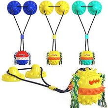 Load image into Gallery viewer, lake blue Pet dog molar toy, bite resistant molar ball, with sucker AZ22830

