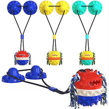 Load image into Gallery viewer, lake blue Pet dog molar toy, bite resistant molar ball, with sucker AZ22830
