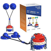 Load image into Gallery viewer, lake blue Pet dog molar toy, bite resistant molar ball, with sucker AZ22830
