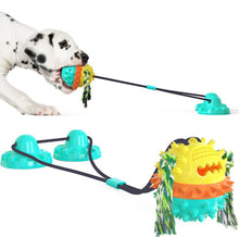 Load image into Gallery viewer, lake blue Pet dog molar toy, bite resistant molar ball, with sucker AZ22830
