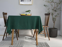Load image into Gallery viewer, Tablecloths nordic solid tablecloth home japanese towel dining table cloth obrus tablecloth dark green
