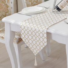 Load image into Gallery viewer, Tablecloths table runner luxury cloth table runners silver runner party wedding decoration|table runners golden

