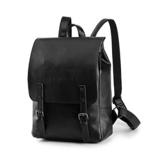 Lade das Bild in den Galerie-Viewer, Backpack Korean Style Student Schoolbag Retro with Crazy Horse Pu Men's  Large Capacity Leisure Travel
