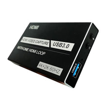 Lade das Bild in den Galerie-Viewer, 4K USB3.0 HDMI Video Capture With One HDMI Loop With Audio Microphone Game Live AZ16415
