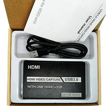 Lade das Bild in den Galerie-Viewer, 4K USB3.0 HDMI Video Capture With One HDMI Loop With Audio Microphone Game Live AZ16415
